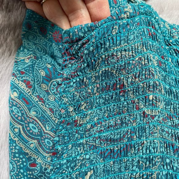 Green/Teal Paisley Roxy sundress - Picture 5 of 5